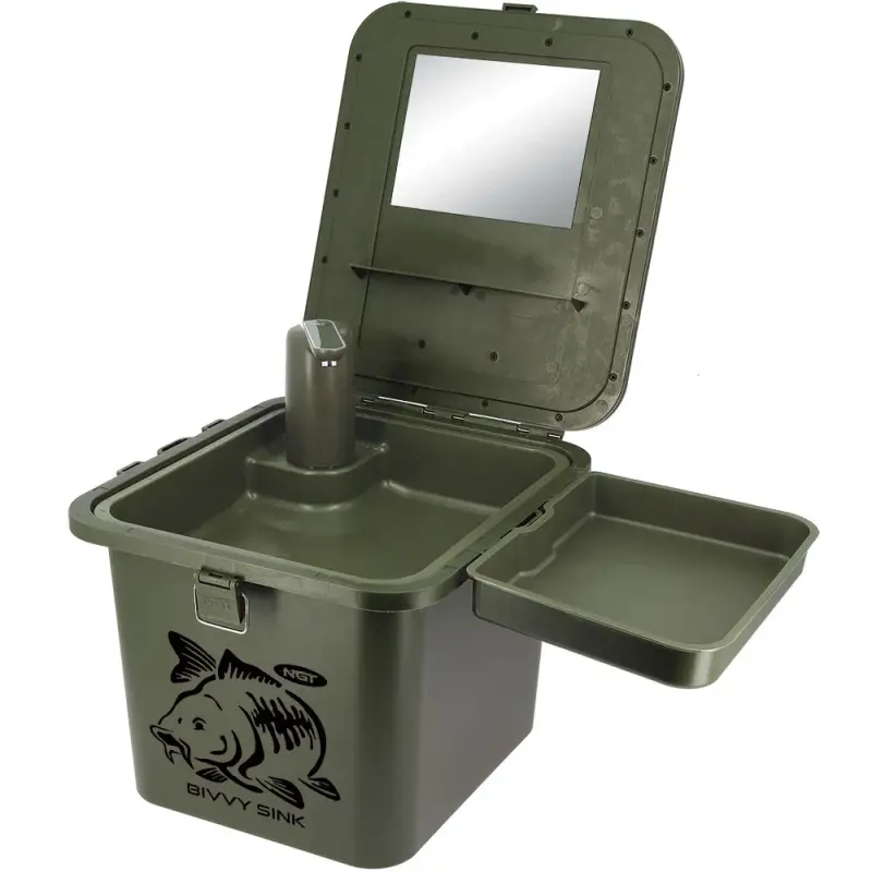 NGT Bivvy Sink + elektryczny kran USB - kompletny zestaw do utrzymania higieny na biwaku 0