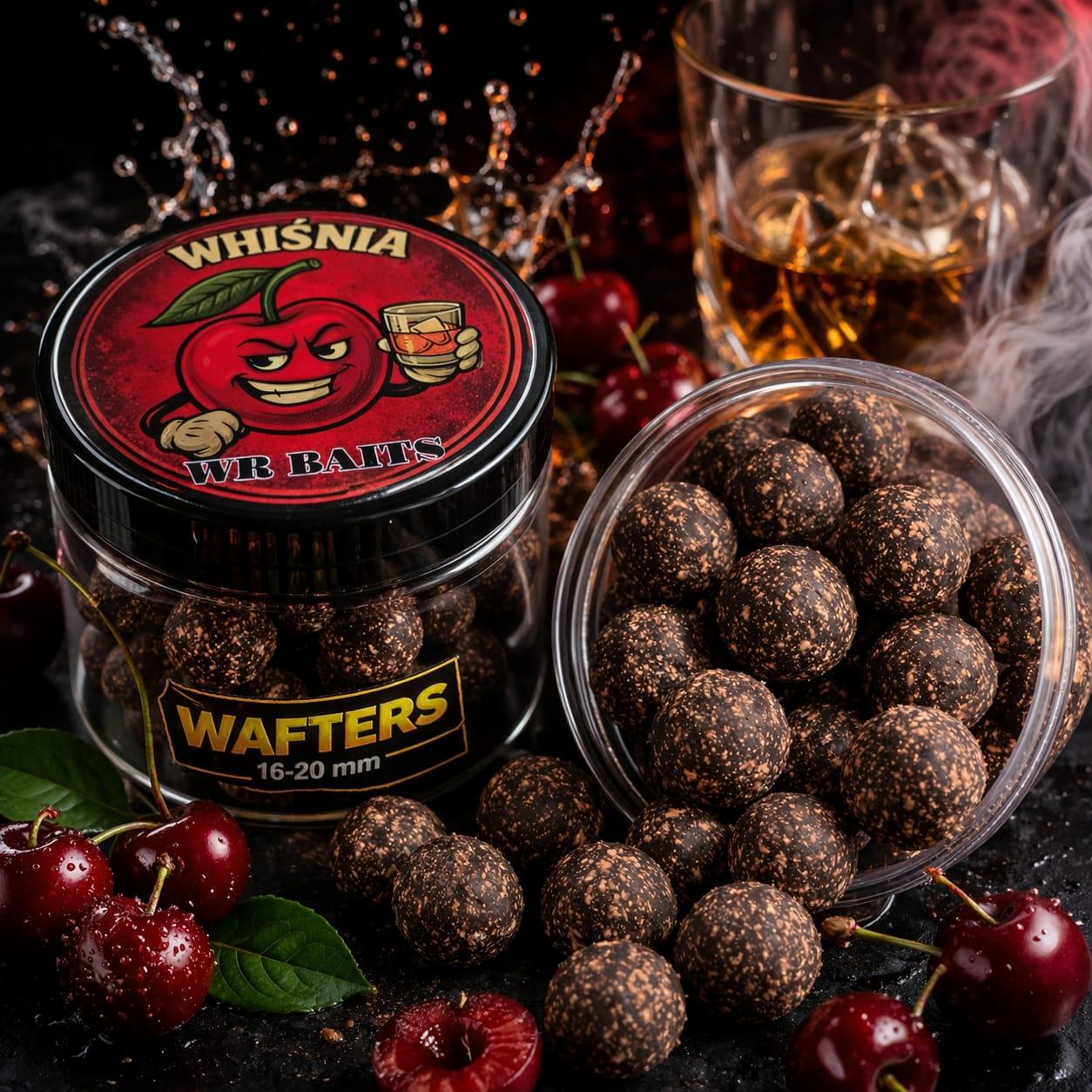 Waftersy karpiowe WR Baits WHIŚNIA (Wiśnia + Whiskey)
