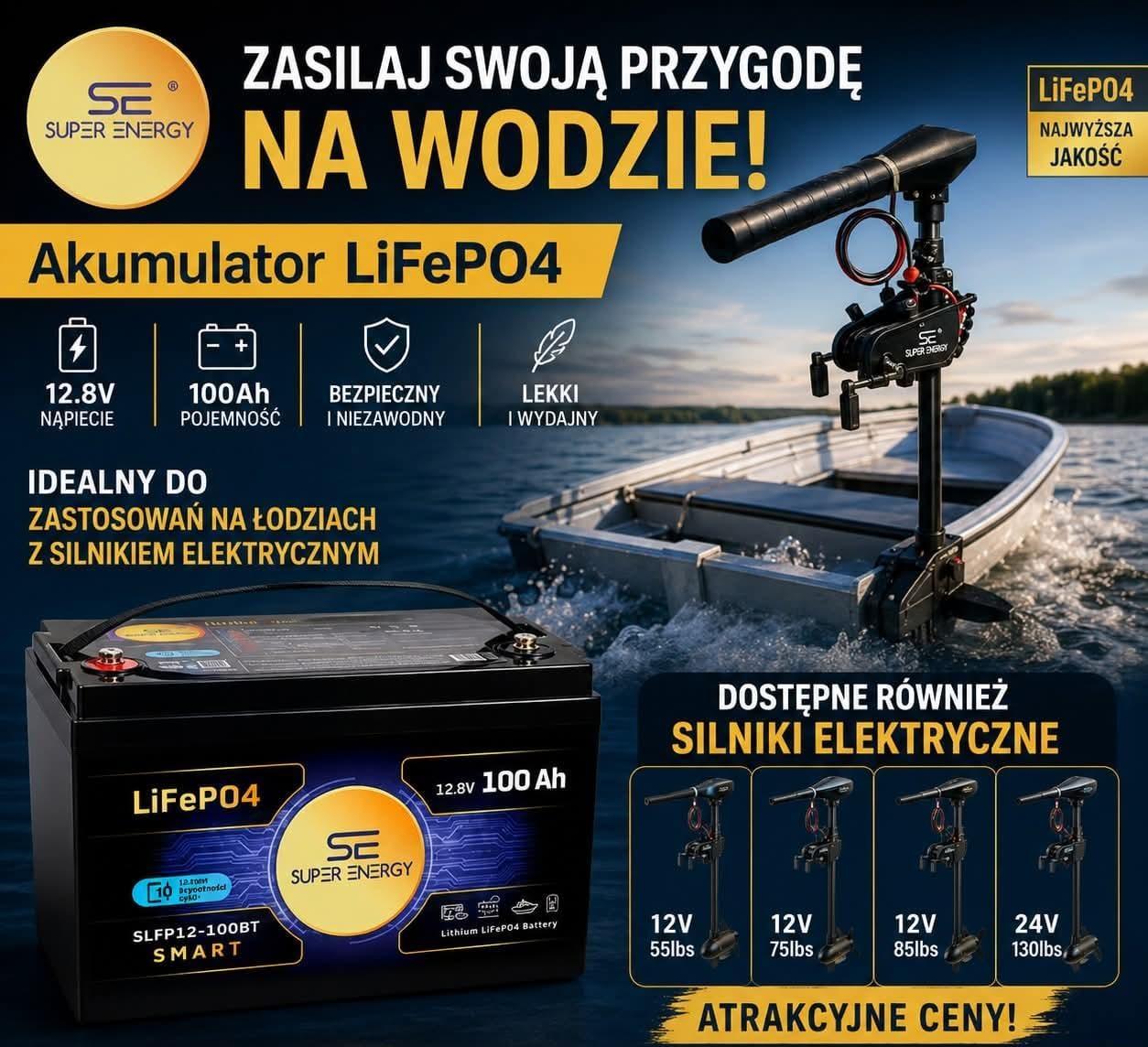 Akumulator Super Energy LiFePO4 Smart 12,8V 100Ah Bluetooth 1
